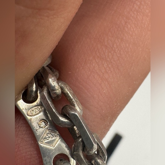 HERMES Charm Animal Motif Elephant Blue Gray Leather 925 Silver Bag Chain - Picture 6 of 8